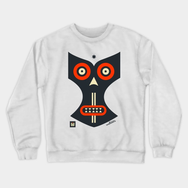 Crazy Face Mask Crewneck Sweatshirt by waltoons